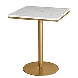 Runder Bartisch – Bistrotisch mit fester Oberseite und stabilem Sockel – runder Cocktailtisch für Küche, Esszimmer und Home Office – stilvoll und Design