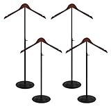 Verstellbarer T-Shirt-Display, flexibler Schulterständer, Hemdenständer, tragbar, hängend, schwarz, Metall, Kleiderbügel, für Kleidung, Mantel, Einzelhandel, Händler, tragbar, zum Aufhängen in der