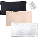 Bandeau BHS für Mädchen Ohne Bügel Nahtlose Unterwäsche mit Fest Gepolsterte und 3 Unsichtbare Schultergurt Teens Trägerloser Bralette Tube Top für 10-16 Jahre