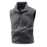Westen Herren Outdoor Weste Mit Taschen Schnelltrocknende Sommerweste Leicht Anglerweste Einfarbig Freizeitweste Atmungsaktiv äRmellose Jacke Casual Sport Multifunktionsweste FüR Camping Wandern