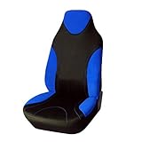Sue-Supply Sitzbezüge für Auto Einzelsitzbezug Vordere Schonbezüge Sitzbezug Universal Sitzbezug Schonbezug Autositz, Grau/Blau/Rot/Gelb (Blau)