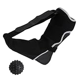 VOSSOT Plantarfasziitis Nachtschiene mit Massageball, Komfortable Nachtschiene Plantar Fasziitis & Fersensporn Bandage, Verstellbare Fußschiene Fußschmerzen Linderung, Sprunggelenk für Damen & Herren