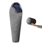 Litume Ultra Kompakt Daunen Schlafsack Für Sommer und 3 Jahreszeiten, 700+ Fill Power Daunen, Ultra Leicht Mumien, Tragbar, Wandern, Reisen, Camping, Rucksackreisen, Erwachsene, Outdoor(C2102)