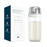 KITCHENDAO Zuckerdose aus Glas mit Seitlichem Ausgießer, Eingebauter Deckel zur Verlangsamung der Feuchtigkeit mit Abriebspuren, Eleganter Zuckerspender aus Borosilikatglas, BPA-frei, 12oz (weiß)