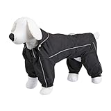 Kerbl Pet Regenmantel Manchester, Hundejacke, Hundemantel, schwarz, 40cm, Polyester, Hunde, mit Beinschutz