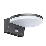 Oktaplex Ros Außenlampe mit Bewegungsmelder IP65 3000K warmweiß Aussenleuchte LED 1300 Lumen 14,6W 230V Wandleuchte anthrazit