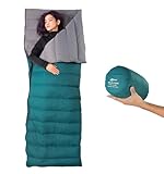 Litume 565g,Die komfortable Temperatur von15°C kombinierbarer Daunenschlafsack, Leichter, kompakter Schlafsack für Erwachsene, Doppelschlafsack, zum Wandern, Camping, für die Familie