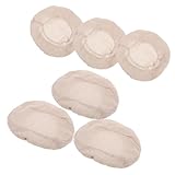 Homoyoyo 6 Stück Teiliges Brot Gärkörbchen Baumwoll leinen Einsatz Runde und Ovale Liner Atmungsaktiv Formstabil für Sauerteigteig Gärkorb Backen Zubehör