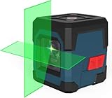 RockSeed Doppelmodul Kreuzlinienlaser, Selbstnivellierend Linienlaser, Horizontal und 150° Vertical Grüner Linie, 2 AA-Batterien, Tragetasche, für Heimdekoration/Heimwerken/Baustelle