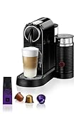 De'Longhi Nespresso Citiz EN267.WAE Kaffeemaschine mit Milchaufschäumer, Energiesparfunktion, 1710W, 1 Liter, 37.2 x 21.8 x 27.7 cm, Schwarz