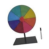 budiniao Abwischbares Spielbrett mit Drehteller, Tischroulette, Spielspaß, Stabilität – für alle, die gerne spielen. Abwischbarer, wiederverwendbarer Stift, 8 Gitter