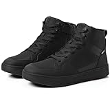 RIDEIRON Motorradschuhe Herren Motorradstiefel für alle Jahreszeiten geeignet wasserdicht rutschfest atmungsaktiv modisch und bequem Schwarz 41