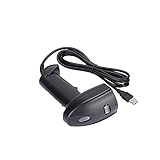Handfeuer Wired USB Barcode Scanner mit Fortschrittlicher Bildübertragungstechnologie für Einzelhandelsgeschäfte (Schwarz Blau)
