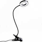 Qusedwey 48 LED-Schreibtischlampe, Clip-On-Schreibtischlampe, 360° Flexible Lesetischleuchte, Augenschonende USB-Klemmlampe für Bett, Schreibtisch, Werkbank – A