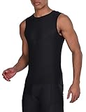 TCA Herren Fahrradweste – Leichtes, atmungsaktives ärmelloses Baselayer – Winddicht, schnelltrocknend, sportliche Passform - Schwarz, XXL