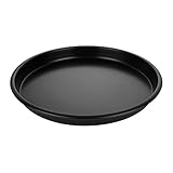 ASelected pizzablech Pizza Backblech Pizzablech Rund Antihaftbeschichtet Spülmaschinenfest Pizzablech für Ofen Karbonstahl Pizzaofenblech für Backofen (27 CM)