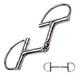 Xinhuju Edelstahl -Pferdesnaffeln - D -Ring -Einzelfugenbit Mit Kupferrolle | Professionelles Snaffle -Bit Für, Bequemes Mundstück, Langlebiges Und Zuverlässiges Reitpferd