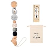 Xencca Handgemachte Kaninchen Design Schnullerkette - Geschenk für Babyparty, Geburtstag Weihnachten