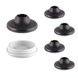 WAGNER QuickClick® Kunststoffgleiter Stuhlgleiter 4er-Set zum Aufstecken - 4x Basis + 4x Gleiteinsatz austauschbar - Kunststoff HYPER - Ø 25 für Vitra Stühle DSR DAR DKR - Made in DE - 16780100