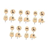 HOMSFOU 5 Sätze Holzhaken Künstlich Selbstklebende Kleiderhaken Streifen Mit Kleber Tür Decke Doppelt Wall Hooks Holzbügel Wandtuchhaken Rucksackaufhänger Für Die Wand Hölzern 4 Stücke * 5