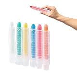 Kreidestifte für Tafel Abwaschbar,Staublose Kreide,Staubfreie Kreide,Wandtafelkreide,abwaschbare Kreide,waschbar Kreide,staubfreie Kreide mit verstellbarem Kreidehalter,drehbare farbige Kreide,6Pcs