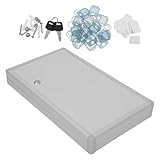 WEKADRIN Abschließbarer Schlüsselschrank Metall mit 48 Schlüsselhaken Wandschlüsselorganizer Silber Inkl Etiketten Anhänger für Büro Zuhause