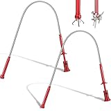 2 Stück Klauen-Magnet-Pick-Up-Werkzeug, 4 Krallen mit hellem LED-Licht, 9 kg, flexibles Greifwerkzeug, Greifwerkzeug, Federmagnet, Greifzange für Müll, Abfallsammlung, Werkzeug