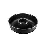 Zenker Frankfurter Kranz Ø 28 cm BLACK METALLIC, runde Kuchenform mit Antihaftbeschichtung, Backform für leckere Kuchen & Torten (Farbe: Schwarz), Menge: 1 Stück