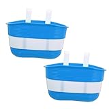 Alipis 2 Stück Fahrradkorb Front Lenkerkorb aus Robustem Kunststoff Einfache Montage mit Haken Geeignet für Scooter und Kinderfahrräder Stilvolles Blaues Design Langlebig und Praktisch