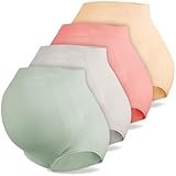 ACWOO Umstandsslip, 4er Schwangerschaft Slip, Hohe Taille Umstandsshorts, Unterhosen für Schwangere, Hohe Taillen Unterhose Bauch Unterstützung, Schwangerschafts-Must-Haves