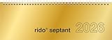 rido/idé Querterminbuch Mod. septant '26 | 305×105 mm, Karton, goldfarben