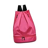 OATIPHO Leichter Rucksack Nass trockener Beutel Tasche wasserdicht groß undurchlässig wasserdichte Beutel gym bags sporttasche rucksacksauger Sportsack mit Kordelzug Fitness-Rucksack Rosy