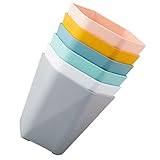 6er-Set Kunststoff-Blumentöpfe mit Untersetzern, Blumentöpfe, Pflanzgefäße mit Belüftungsloch, für den Innen- und Außenbereich, Garten, Behälter