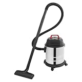 OMGGYER Nass Trockensauger Industriestaubsauger Boden Staubsauger Edelstahl Wassersauger 1500W 20L Nass und Trocken Werkstattsauger ohne Beutel