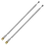 VooGenzek 2 Stück 100cm 7 Abschnitte Teleskopantenne Antenne, FM UKW Tragbare Radio Antenne Ersatz, Ersatz-Teleskopantenne, für TV-Radio DAB FM/AM-Stereoempfang