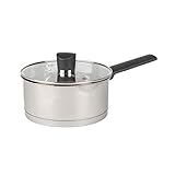 Russell Hobbs RH01163EU Excellence 18cm stieltopf mit deckel, 2L Kochtopf stieltopf mit Glasdeckel, hochglanzpoliert Stielkasserolle, Stieltopf kasserolle induktion pfanne, Spülmaschinenfest saucepan