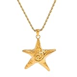 Sopodbacker Halskette Ketten Schmuck Herren Frauen Anhänger Necklace Threaded Seestern Anhänger Halskette Wasserdicht Frauen Männer