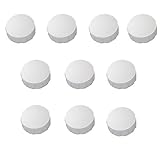 Magnete Papiertiger Ø 24mm, Haftmagnete für Whiteboard, Kühlschrankmagnet, Magnettafel, Magnetwand, Magnet Rund (Weiß, 24mm | 30er Pack)