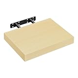 WOLTU Wandregal Wandboard Bücherregal Regale für Deko Wandablagen aus MDF Holz,Hängeregal Gelb Eiche, 30x22.9x3.8 cm RG9371kei