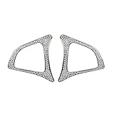 mophrati Innendekor Schutzabdeckung, Zieraufkleber, feine Verarbeitung, Metallstruktur, Lenkräder, Fahrzeugkomponenten