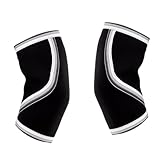 Zanthicia Kompressions Ellbogenbandagen verbessern Beweglichkeit und Leistung für Tennis und Basketballspieler. Ideal für Cross Training beim Kraftdreikampf, Tennis und Golf, Schwarz, XL