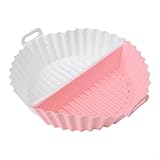 Gdfnmogo Silikon-Backblech mit Trennwand, hohe Widerstandsfähigkeit, nicht & wiederverwendbar, für Backofen und Heißluftfritteuse, 20 x 20 x 4,5 cm, 2-Ca(C)