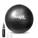Yoga Ball - Black - 22 inch - Standard Size
