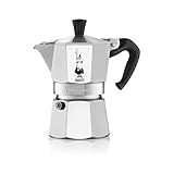 Bialetti - Moka Express: Ikonische Espressomaschine für die Herdplatte, macht echten Italienischen Kaffee, Moka-Kanne 4 Tassen (190 ml), Aluminium, Silber