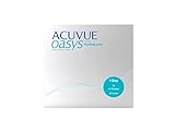 ACUVUE OASYS 1-Day Tageslinsen helfen das Gefühl von müden & trockenen Augen zu reduzieren – Tageskontaktlinsen mit -1,25 dpt und BC 8.5 – UV Schutz & angenehmes Tragegefühl – 90 Linsen