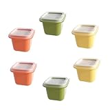 DIYEAH 6 Stück Teiliges Eiswürfelformen Deckel Einzeln Stapelbare Eiswürfelformen für Haushaltsgebrauch Auslaufsichere Eiswürfelbehälter Einfache Reinigung für Sommer und Cocktails