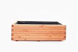 Mega Holz Pflanzkübel Kiefer Blumentopf, Blumenkübel 100 x 40 cm Farbton Pinie, Wetterfest,Innen- und Außenbereich, Witterungsbeständig perfekt für Garten, Balkon und Terrasse