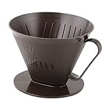 Fackelmann Filterbehälter Nr. 4, Filterhalter, Kaffeefilter für bis zu 4 Tassen, Handfilter (Farbe: Braun), Menge: 1 Stück