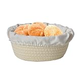 Sghtil Gärkörbchen – rund, oval, Baumwollseil, Gärkörbe mit Einsatz, Küchenhelfer, Backzubehör für handwerkliche Brote, Gebäck