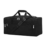 LONALIA Sporttasche Reisetasche Herren - 34L Weekender Gym Tasche Trainingstasche für Sport Reisen Fitness 53 x 25 x 25 cm (Schwarz)